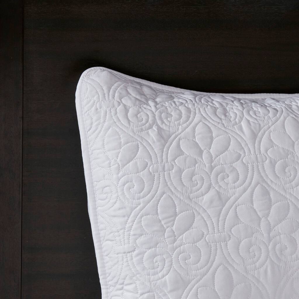 Alt View 3. Gracie Mills - Gracie Mills Sandy Reversible Bedspread Set with Classic Stitch Pattern - White.