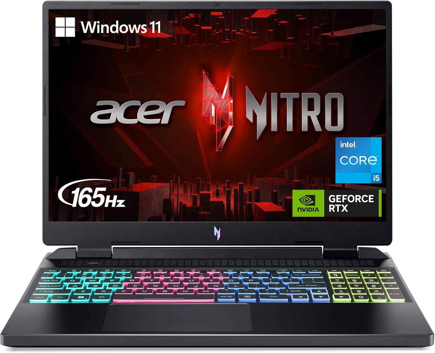 Windows 11  
Acer Nitro  
Intel Core i5  
165Hz  
NVIDIA GeForce RTX