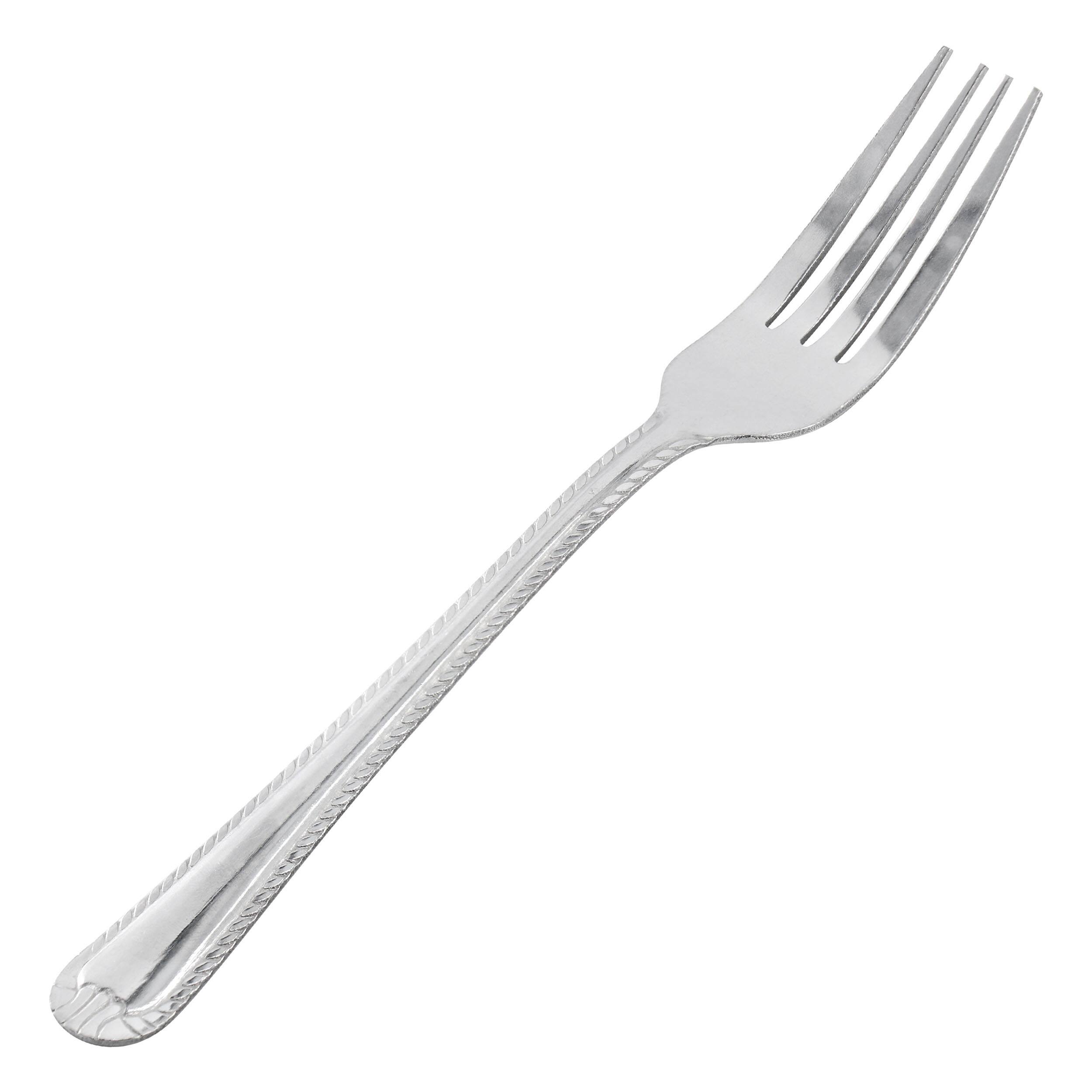 Alt View 1. Gibson - Gibson Home Tustin 6 Piece Stainless Steel Dinner Fork Flatware Set in Silver - Silver.