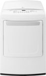 Front Zoom. LG - 7.3 Cu. Ft. 8-Cycle Electric Dryer - White.