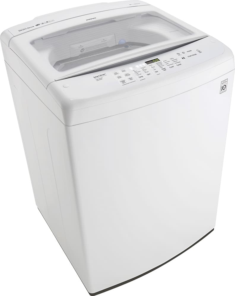 Angle. LG - 4.5 Cu. Ft. 8-Cycle High-Efficiency Top-Loading Washer - White.