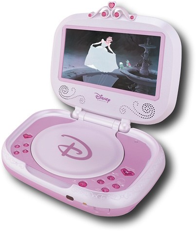 onderwijs Gevoelig voor plastic Best Buy: Disney Princess 7" Portable DVD Player Pink/White P7100PD