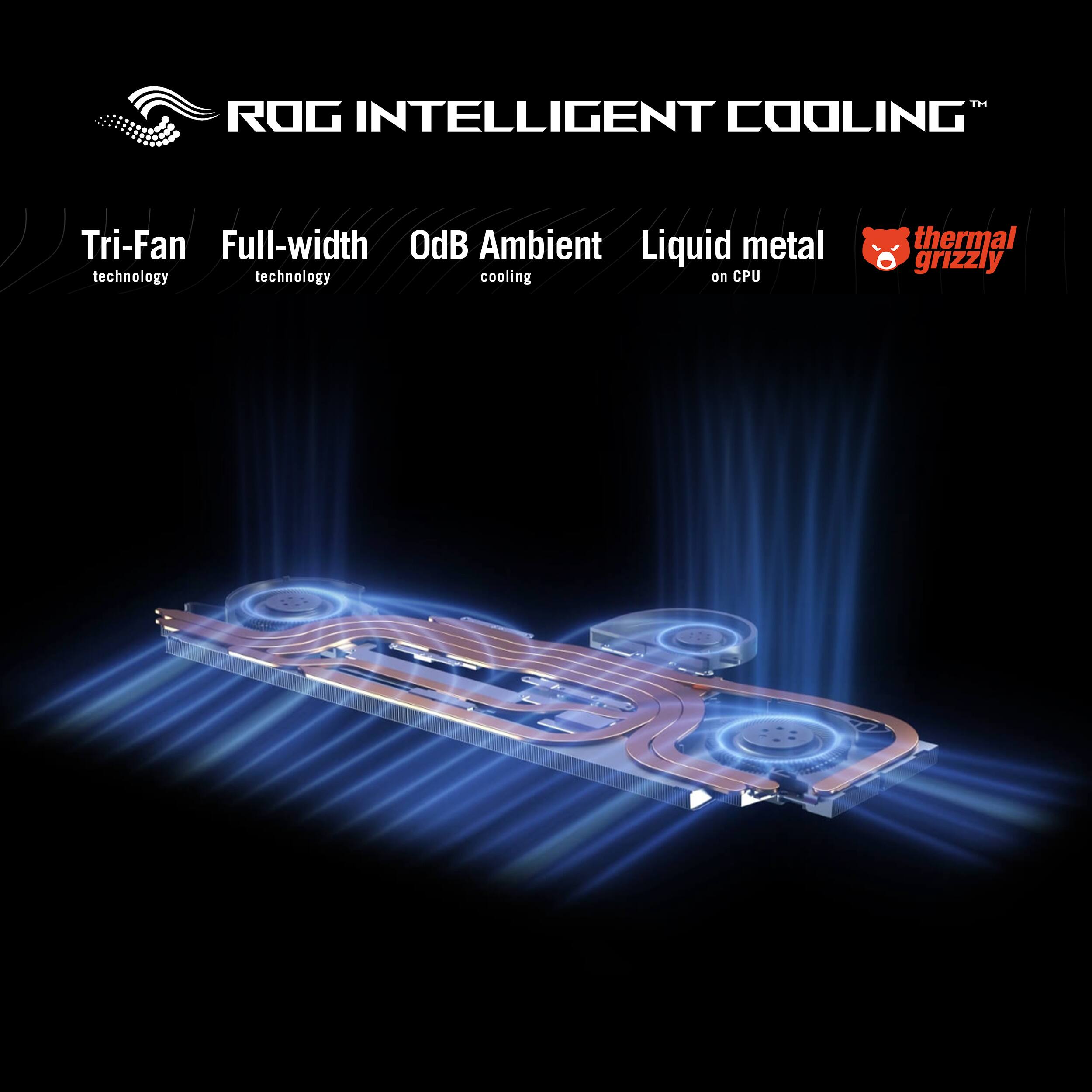 "ROG Intelligent Cooling" is the text on the image.