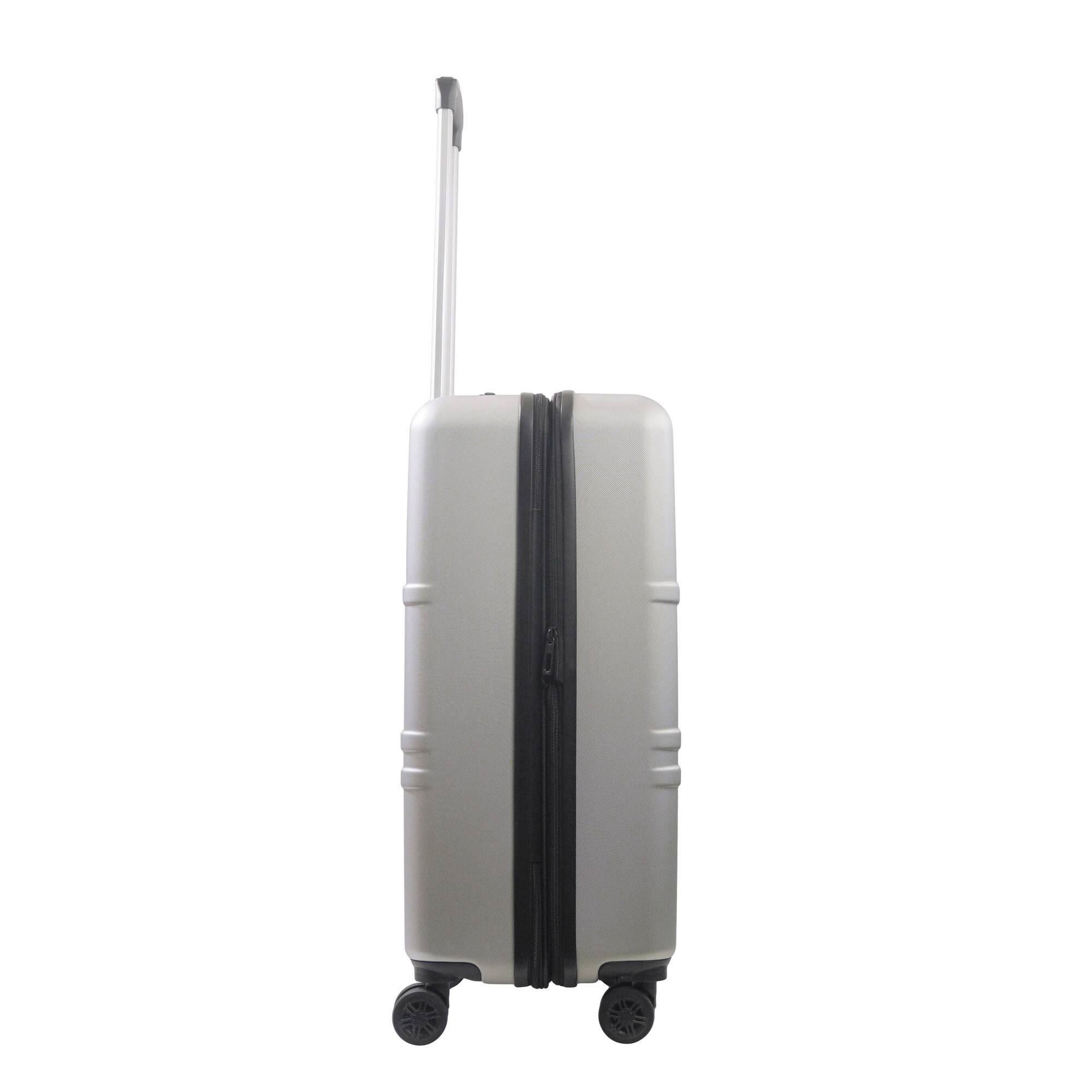 Left. American Dreamliner - 26.5" Hardside Luggage with Expansion - SILVER GREY.