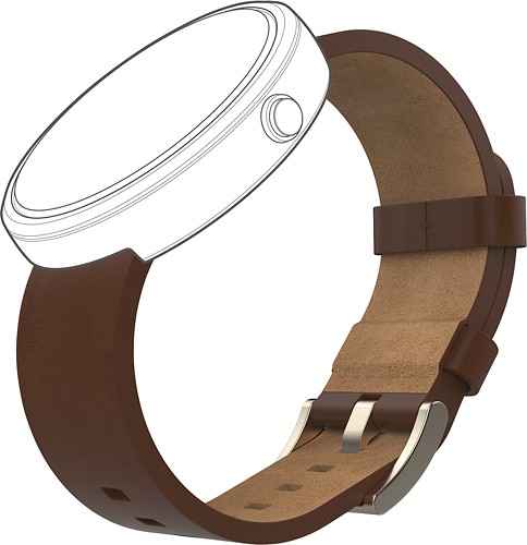  Motorola - Leather Band for Moto 360 Smart Watches - Cognac