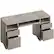 Angle. Bestier - 59 Inch Executive Office Desk with Four Drawers, Keyboard Tray & File Storage for Home Office - Grey.