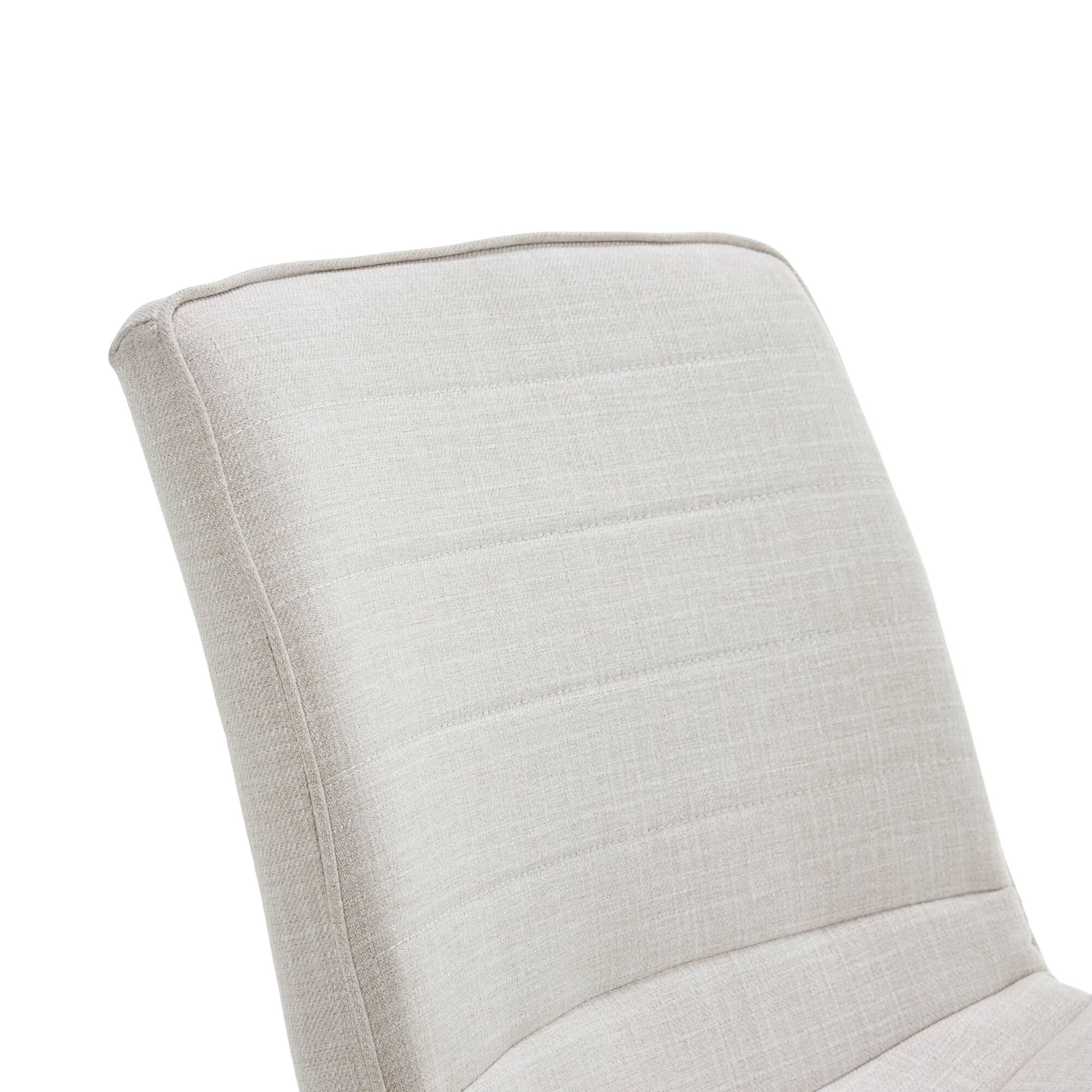 Back. Elle Decor - Home Office Desk Chair with Lumbar Support Soft Fabric Conference Reception Chair with Adjustable Height & Tilt Swivels - French Ivory.