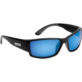 Flying Fisherman - Razor Polarized Sunglasses - Matte Black/Smoke Blue Mirror - Matte Black/Smoke-Blue Mirror