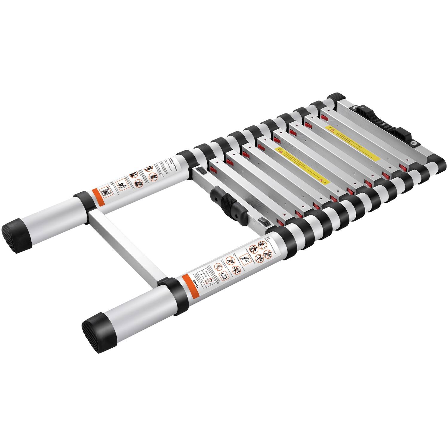 Alt View 5. Boyel Living - Telescoping Ladder Aluminum Extension Multi Purpose Folding Ladder.