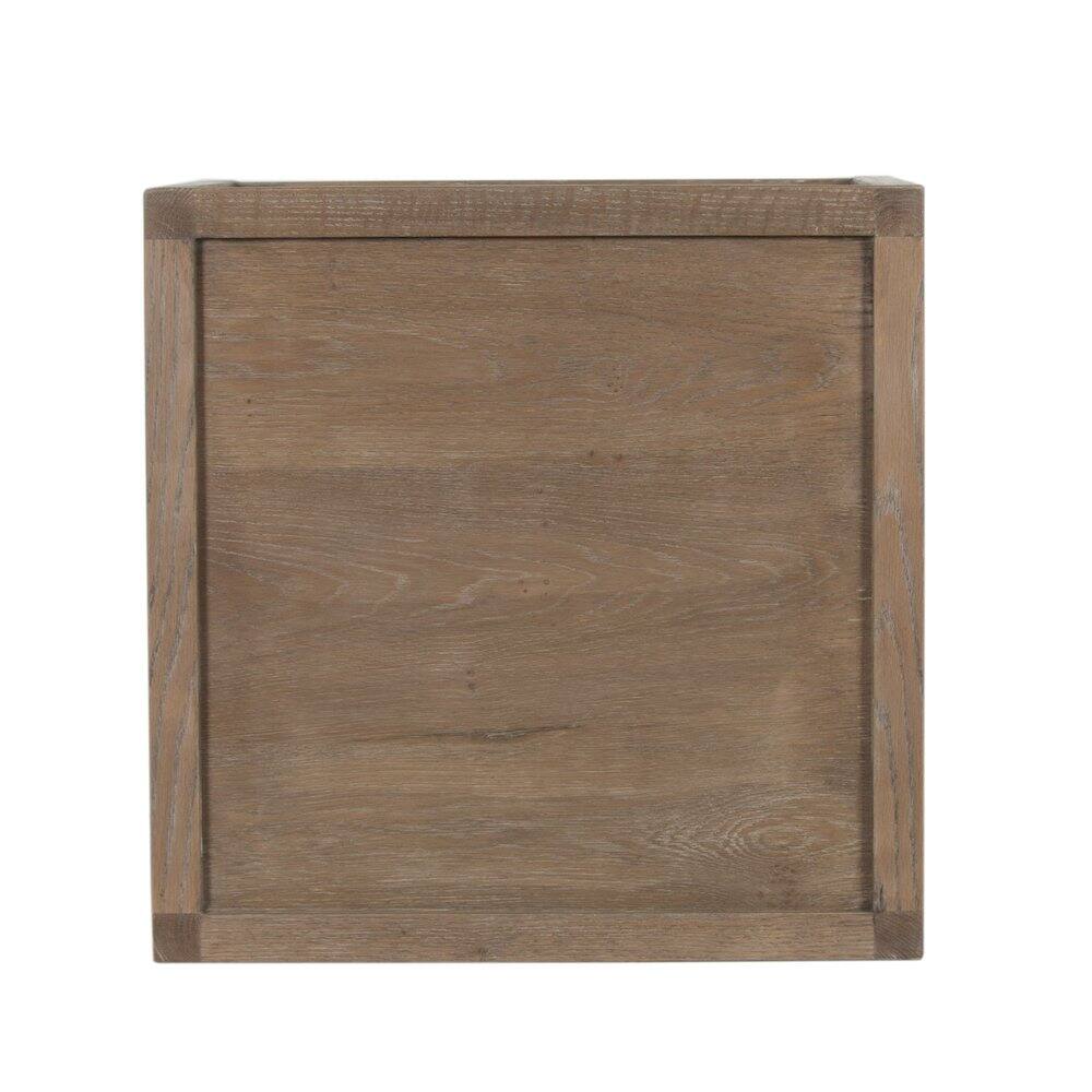 Angle. Porter Designs - Lowell Solid White Oak Wood End Table - Brown.