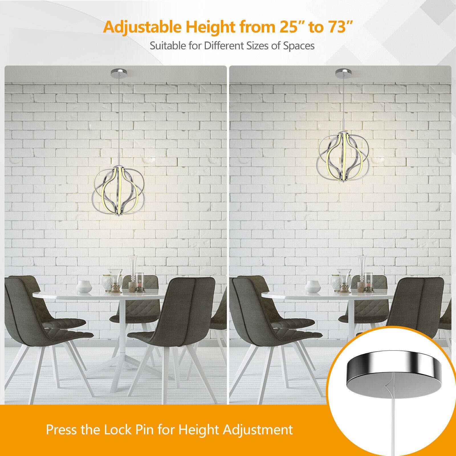 Adjustable Height from 25" to 73"  
Suitable for Different Sizes of Spaces  

Press the Lock Pin for Height Adjustment