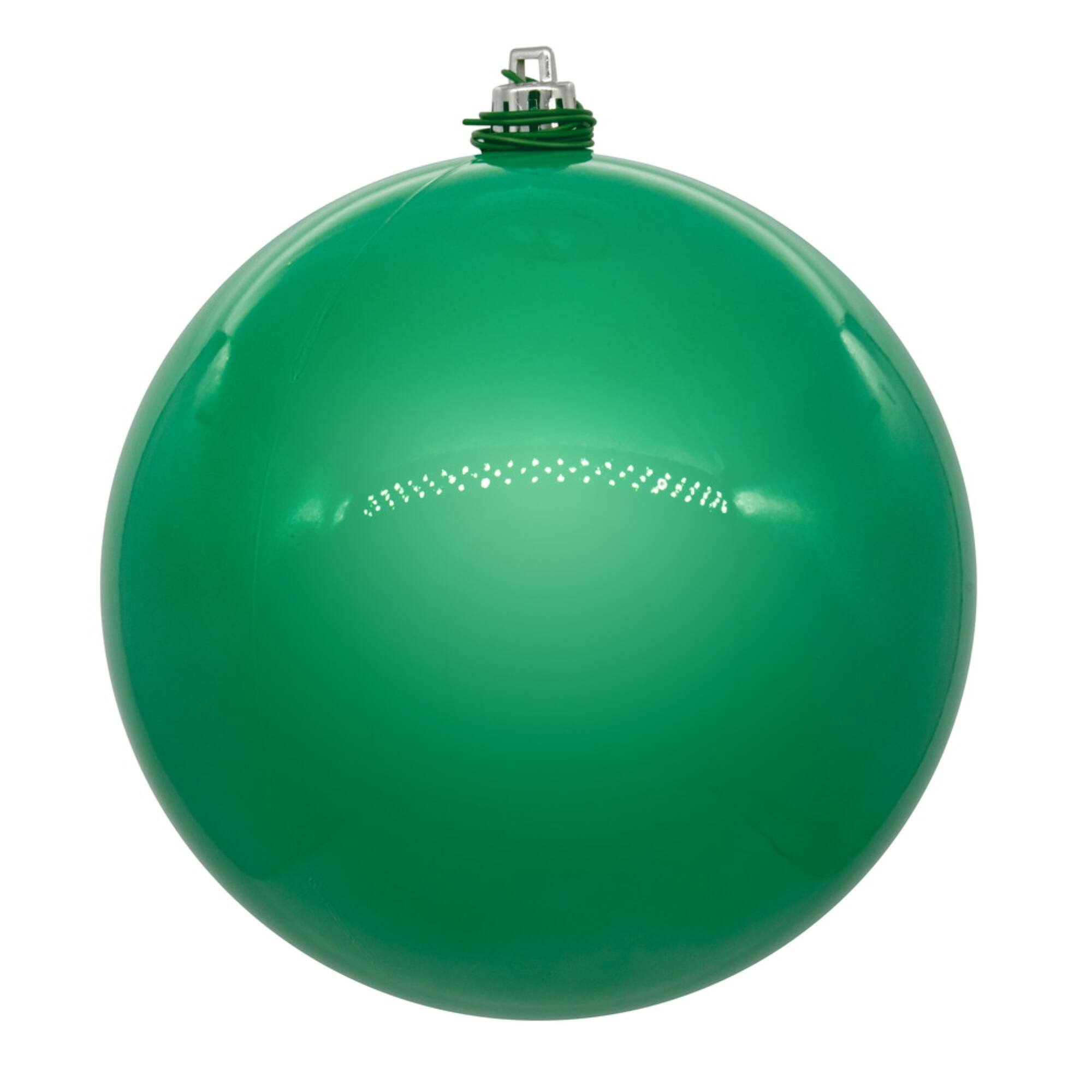 Front. Vickerman - Vickerman 8" Teal Pearl UV Drilled Ball Ornament 1 per Bag - Teal.