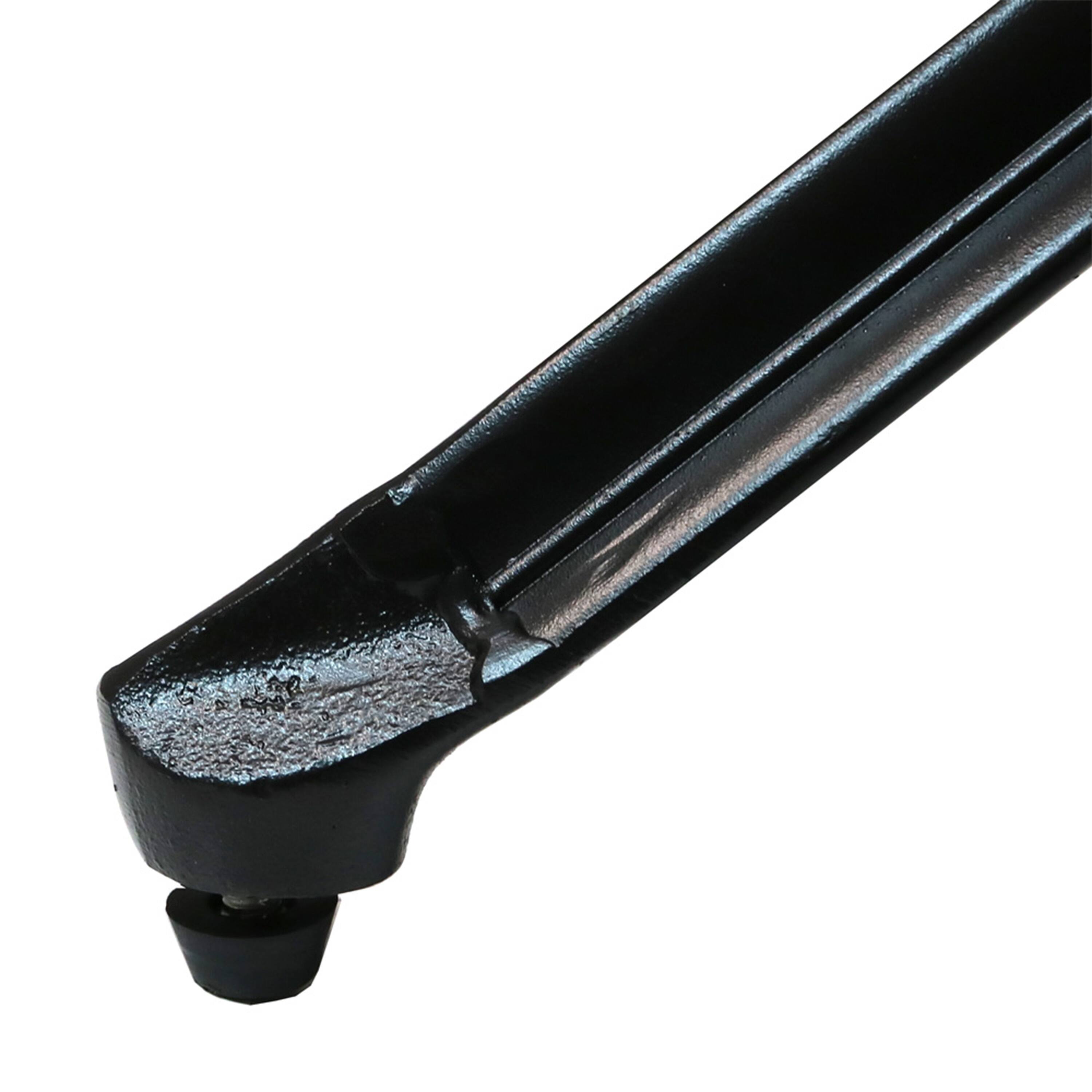 Alt View 4. Sunnydaze - 33 in Cast Aluminum Round Patio Dining Table - Black.