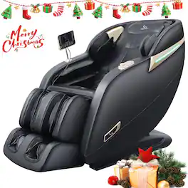 MassaMax - MD906 Massage Chair Full Body Zero Gravity Recliner Shiatsu SL Track,with Heating, Foot & Calf Massage - Black