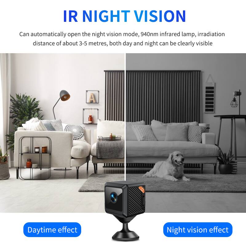 IR NIGHT VISION  
Can automatically open the night vision mode, 940nm infrared lamp, irradiation distance of about 3-5 metres, both day and night can be clearly visible

Daytime effect  
Night vision effect