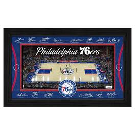 Highland Mint - Philadelphia 76ers 2025 Facsimile Signature Court Framed Picture - Multicolor