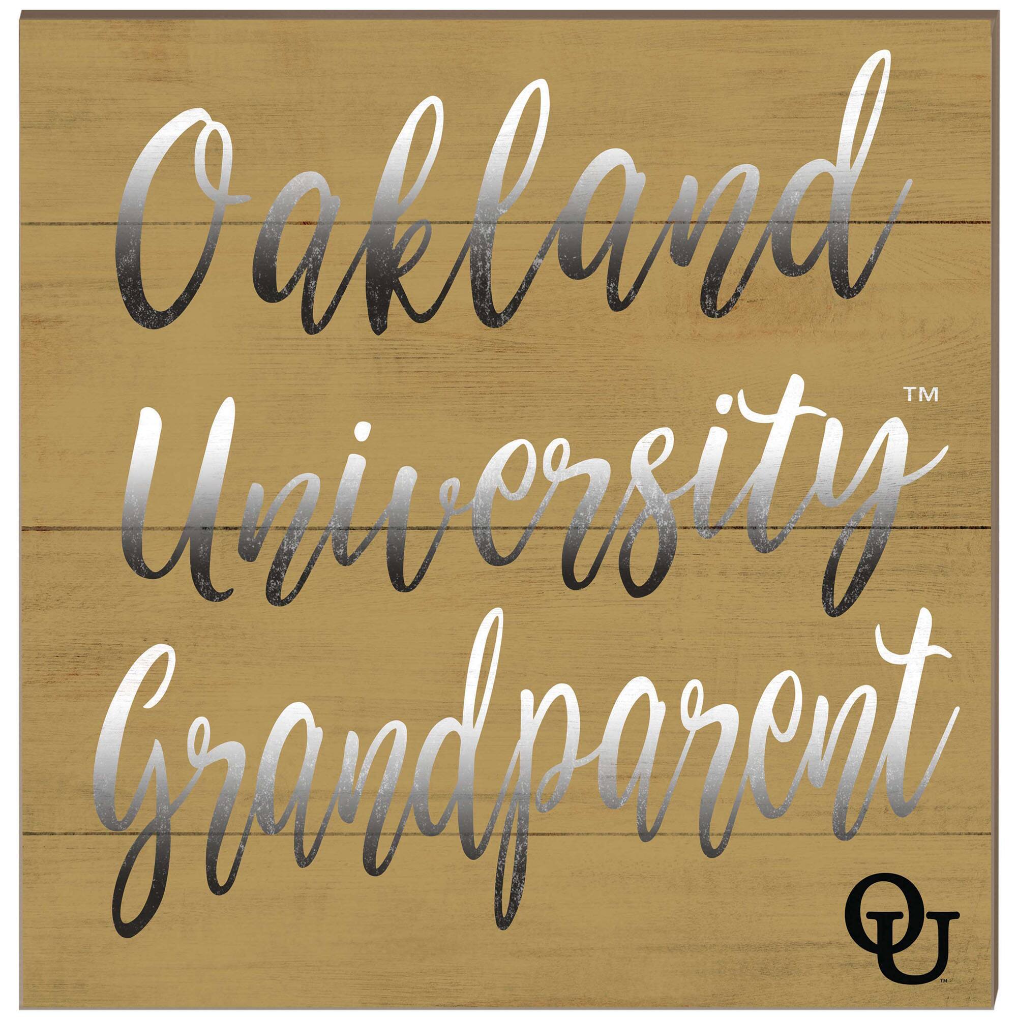 Oakland Golden Grizzlies 10'' x 10'' Grandparent Plaque