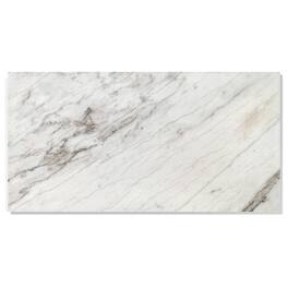 GOODSILO - Premium Polished White Marble Tiles for Elegant Wall and Floor Interior Design - White+Natural
