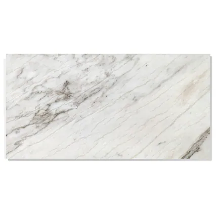 Front. GOODSILO - Premium Polished White Marble Tiles for Elegant Wall and Floor Interior Design - White+Natural.