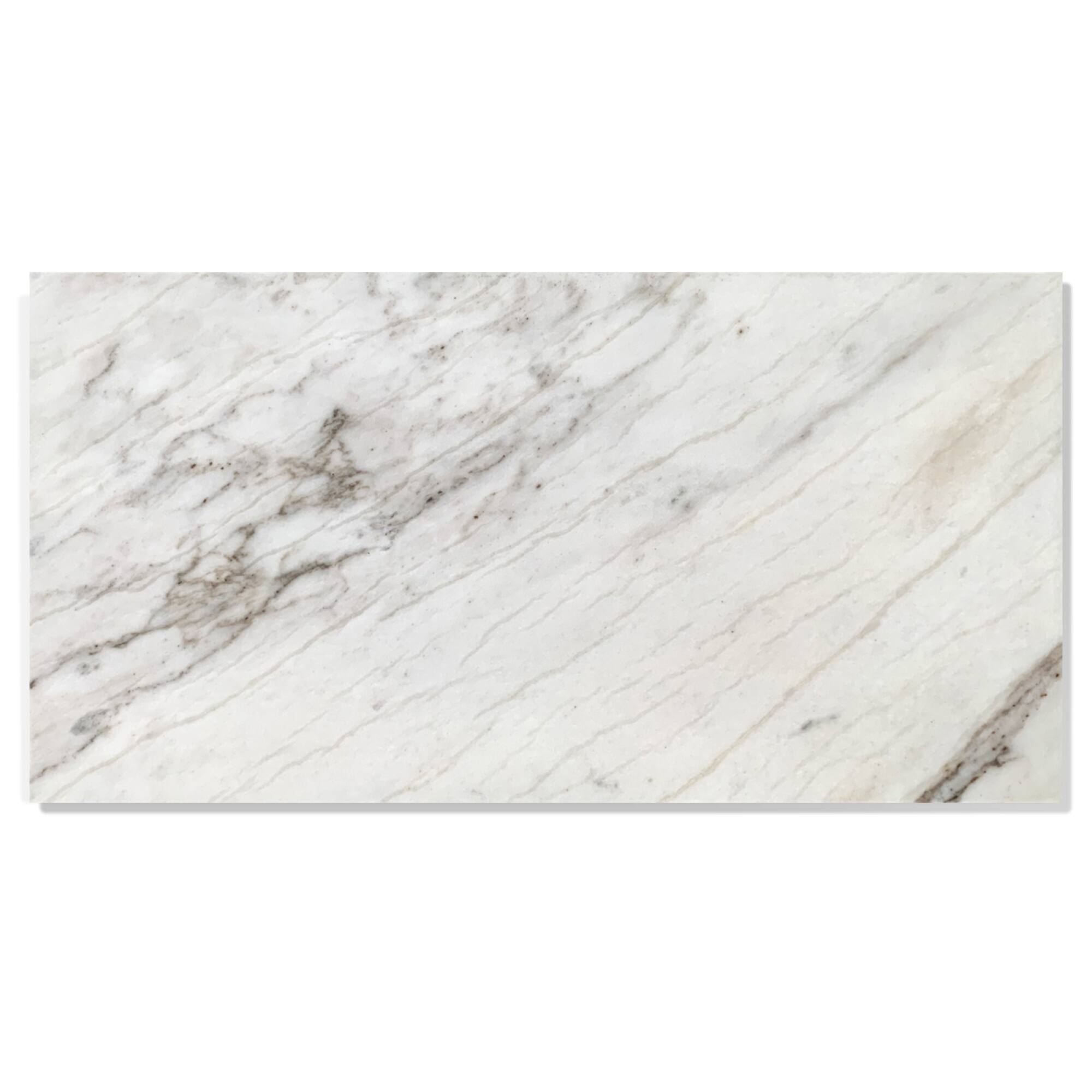Front. GOODSILO - Premium Polished White Marble Tiles for Elegant Wall and Floor Interior Design - White+Natural.