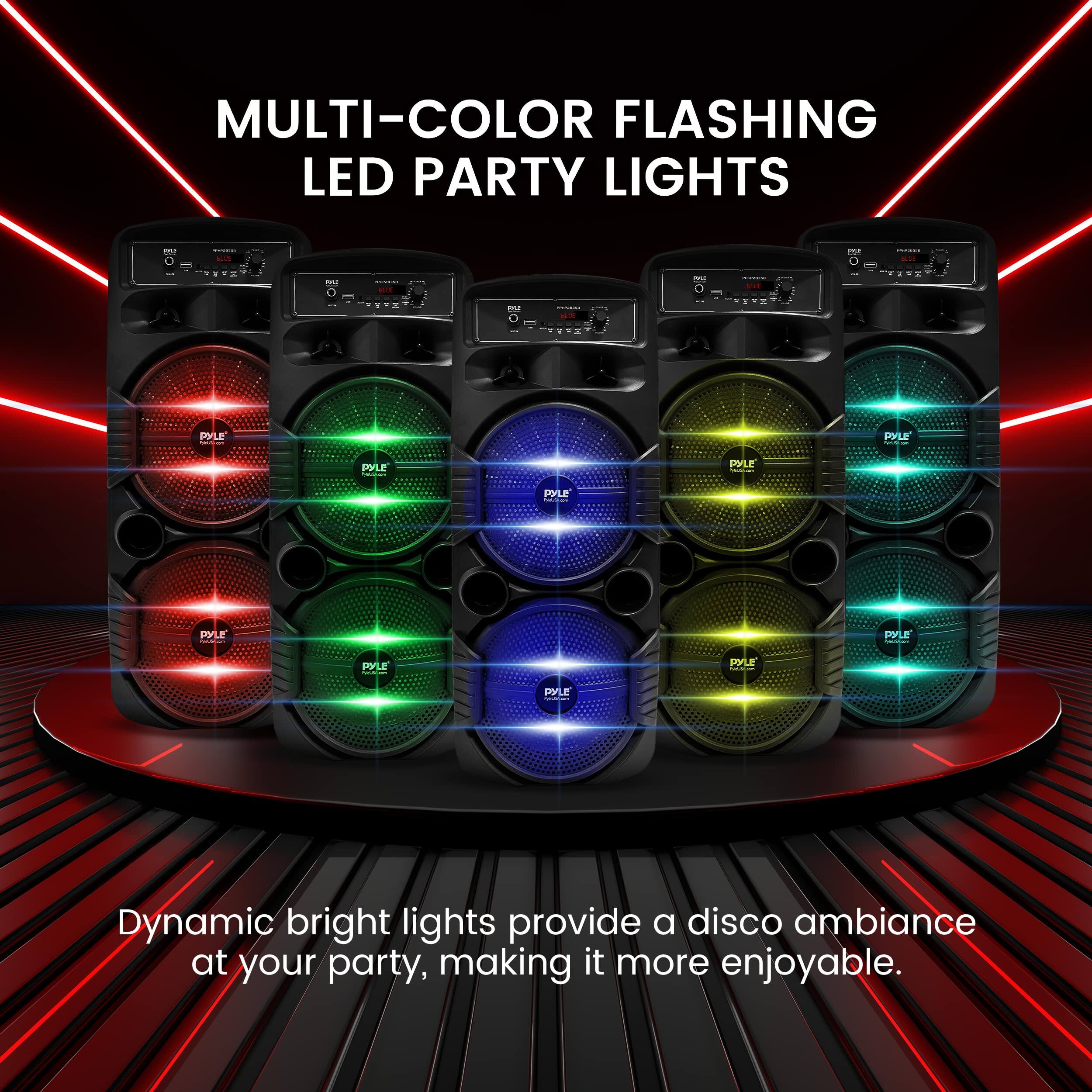 MULTI-COLOR FLASHING LED PARTY LIGHTS

Dynamic bright lights provide a disco ambiance at your party, making it more enjoyable.