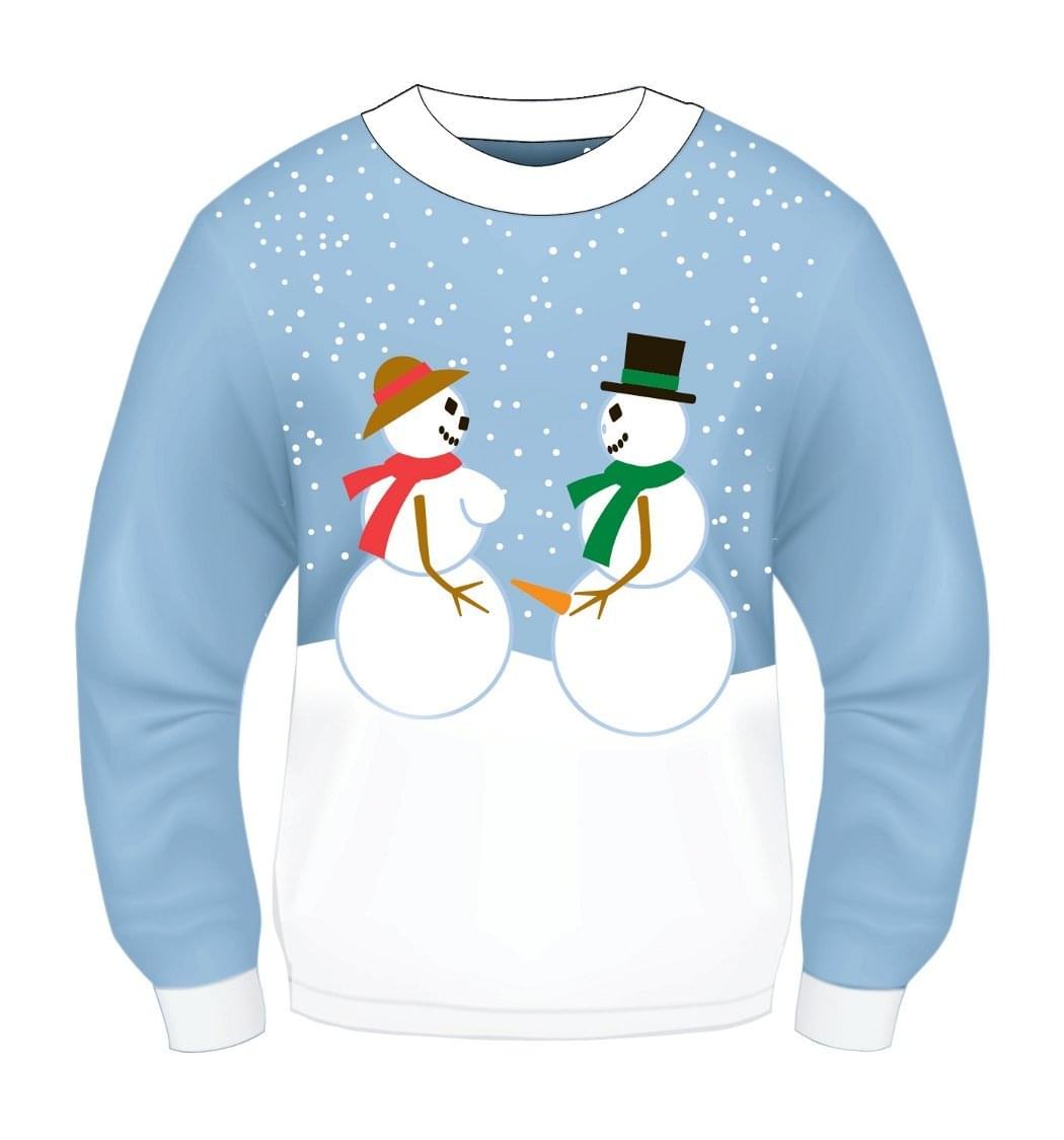 Forum Novelties - Ugly Christmas Snow Couple Adult Sweater Medium - Blue price history on PriceWatchPro