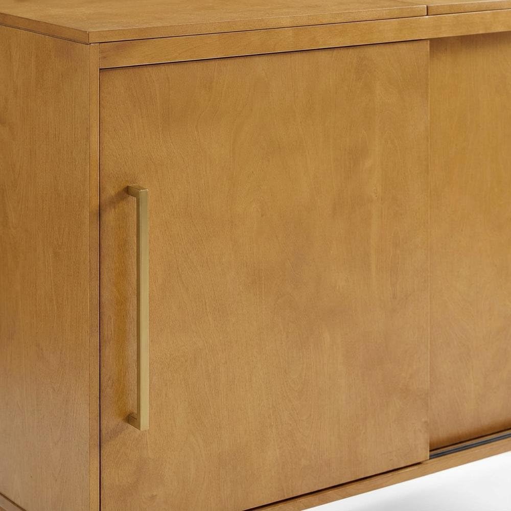 Back. FurniFact - Brown Large Record Player Cabinet - Acorn.