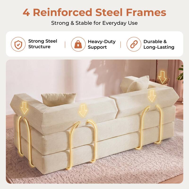 4 Reinforced Steel Frames  
Strong & Stable for Everyday Use

- Strong Steel Structure
- Heavy-Duty Support
- Durable & Long-Lasting