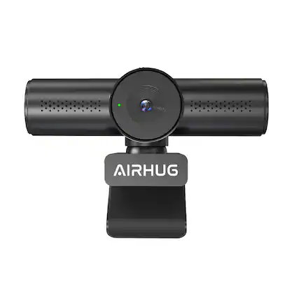 Front. AIRHUG - 4K 30fps Webcam with Dual Mics & Privacy Cover for PC, Sony 16MP Sensor, PDAF Autofocus, 63° Focused View.