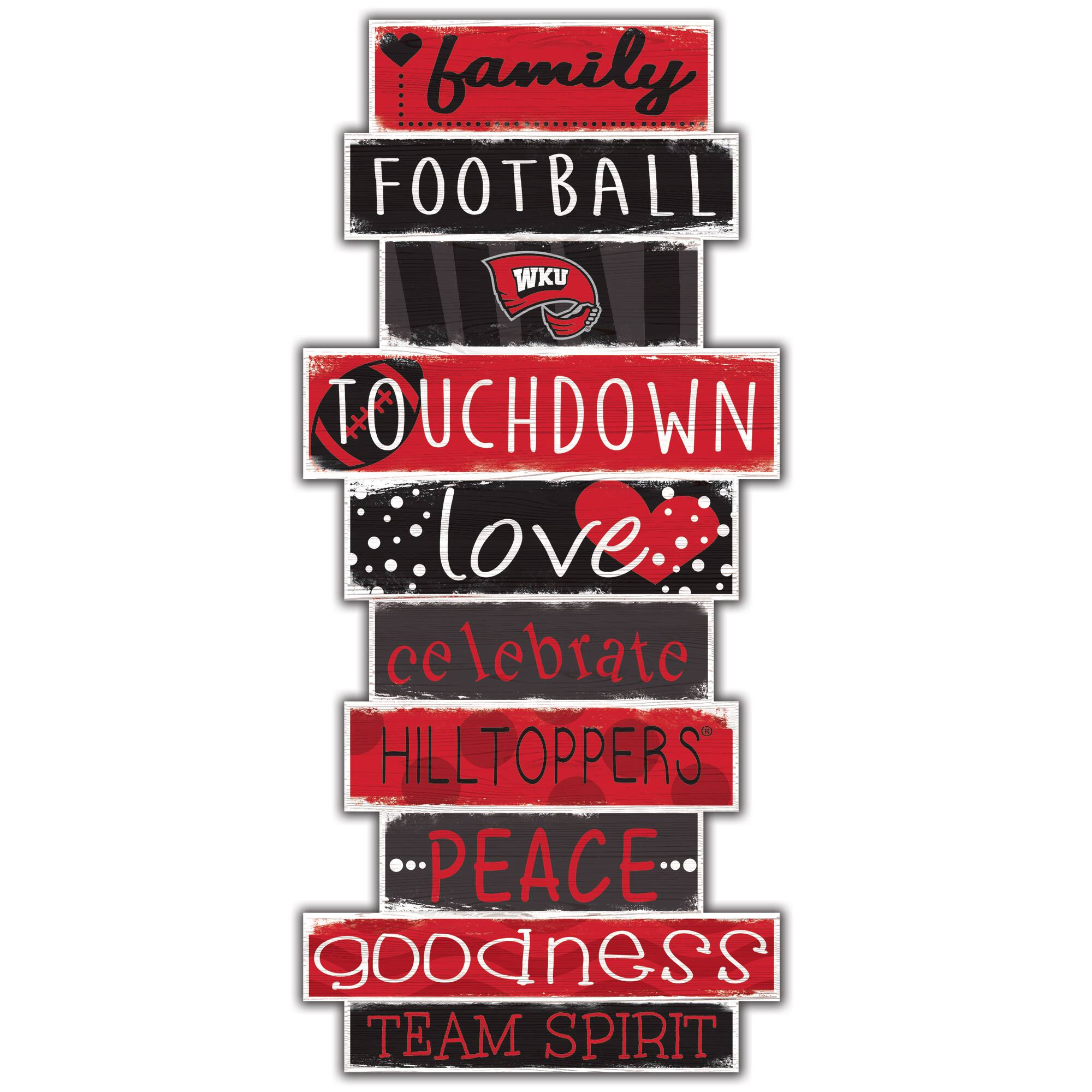 Western Kentucky Hilltoppers 5'' x 24'' Celebrations Stack Sign