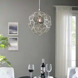 Shine Pendant Chandelier by Modway - Silver