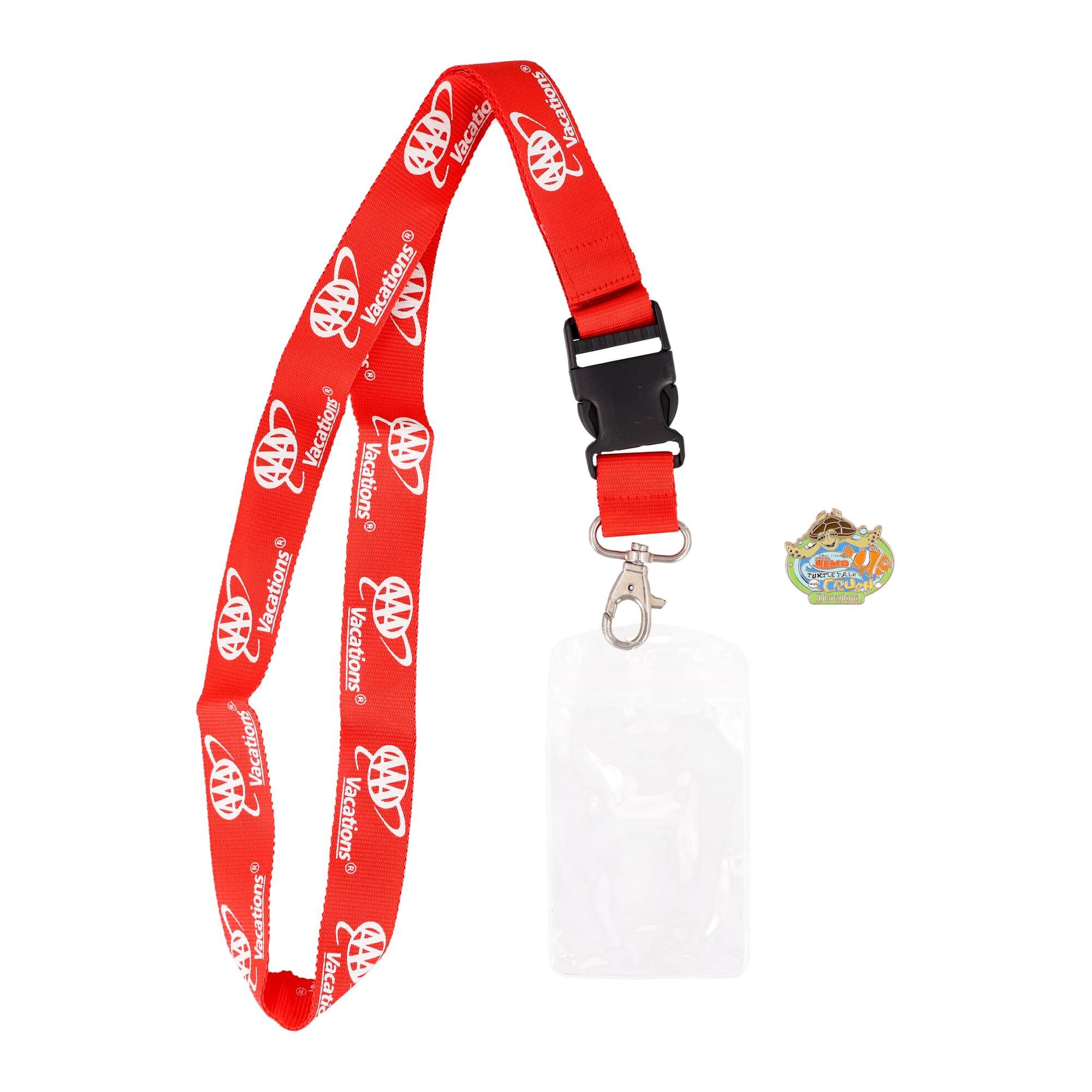 Disney - AAA Vacations Lanyard w/ Finding Nemo Collector Pin - Red