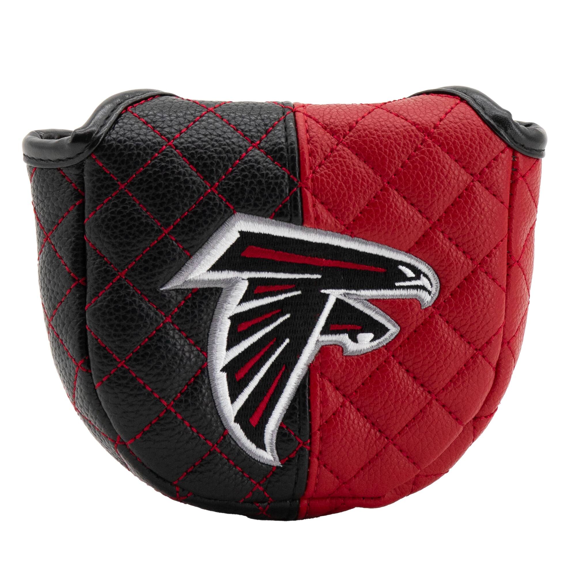 Front. Team Golf - Atlanta Falcons Quilted Mallet Putter Cover - Multicolor.