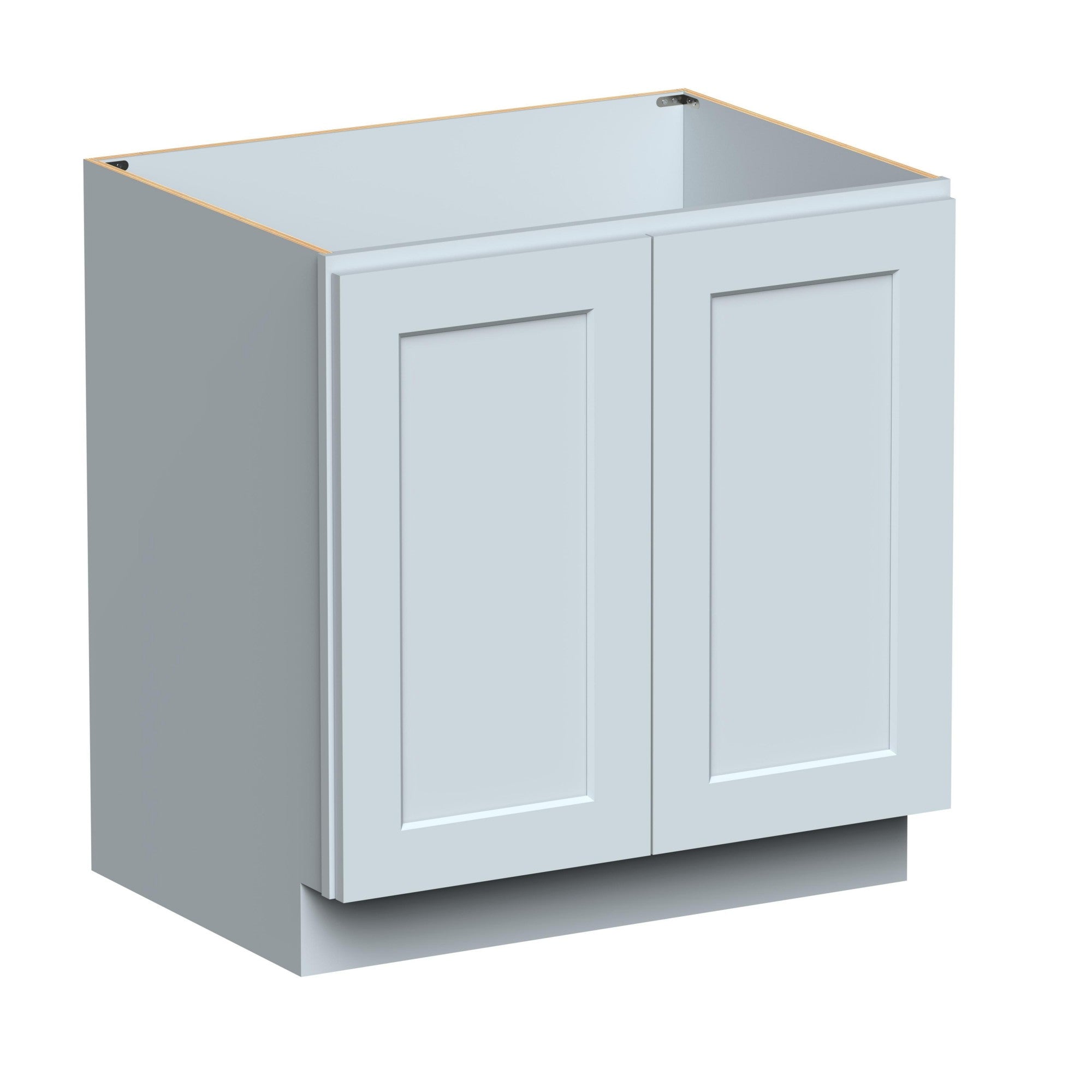 Alt View 1. Boyel Living - 33in.W x24in.D x34.5in.H FULL HEIGHT DOOR BASE CABINET Fully assembled Cabinet With Two HDF Doors - Gray.