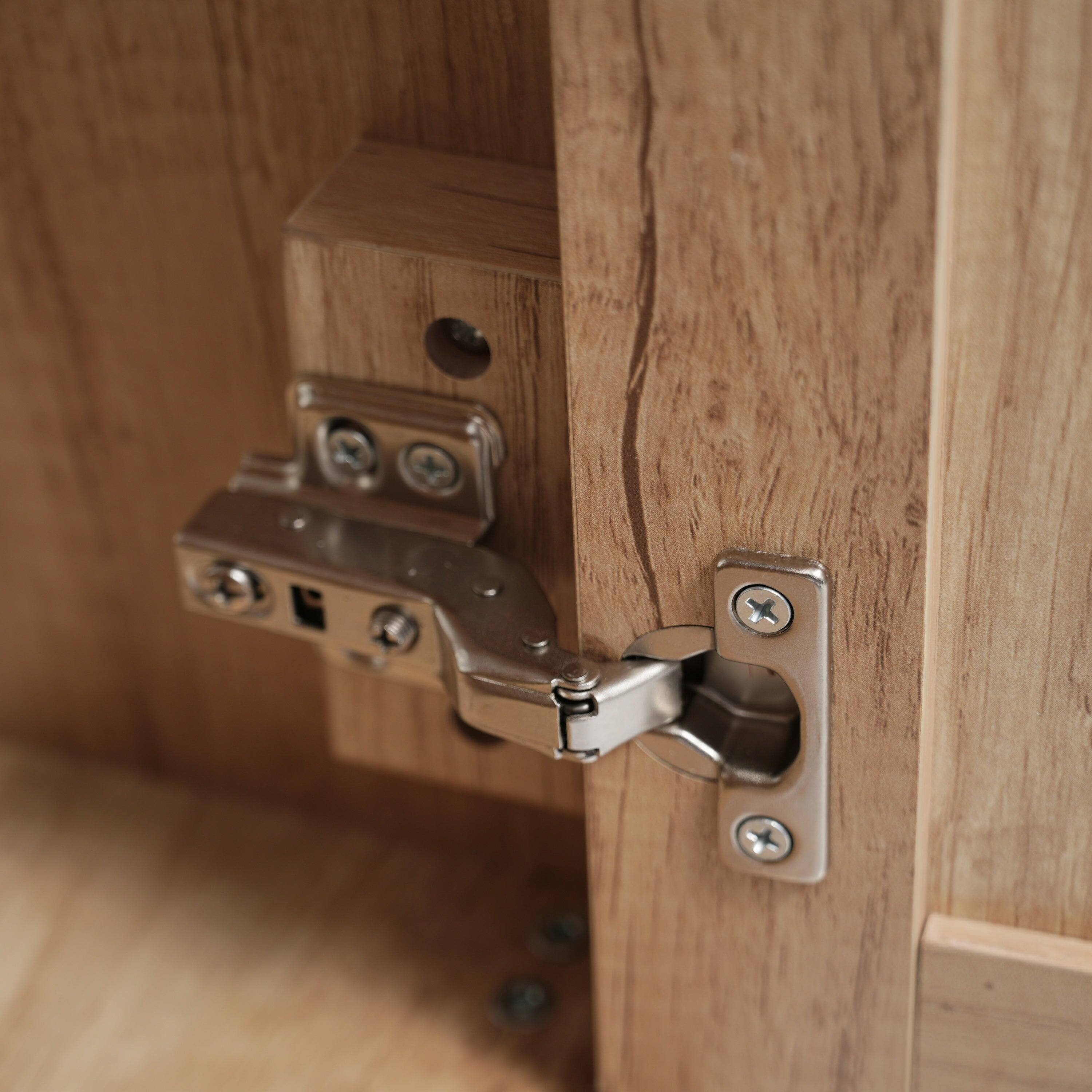 Alt View 8. Boyel Living - 60 Inch Bathroom Vanity with SMC Sink Large Storage Cabinet Soft Close Drawers Rattan Doors Silver Knobs Natural - Natural.