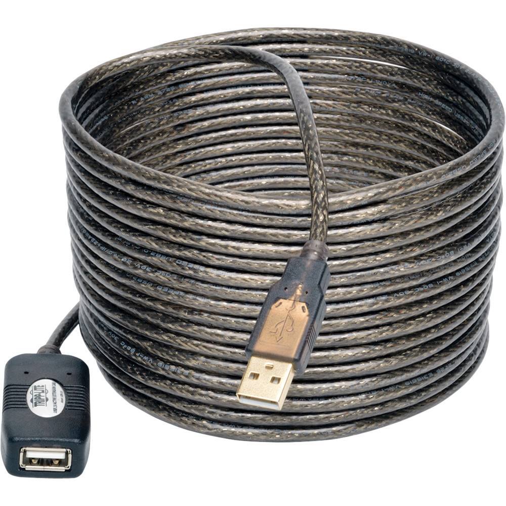 Front. Tripp Lite - 16' USB Type A-to-USB Type A Cable - Black.