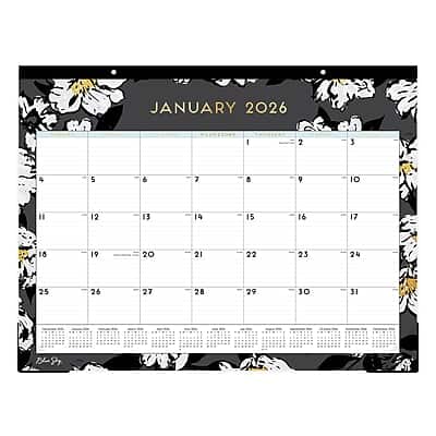 Blue Sky - 2026 Baccara 22" x 17" Monthly Desk Calendar - Multicolor
