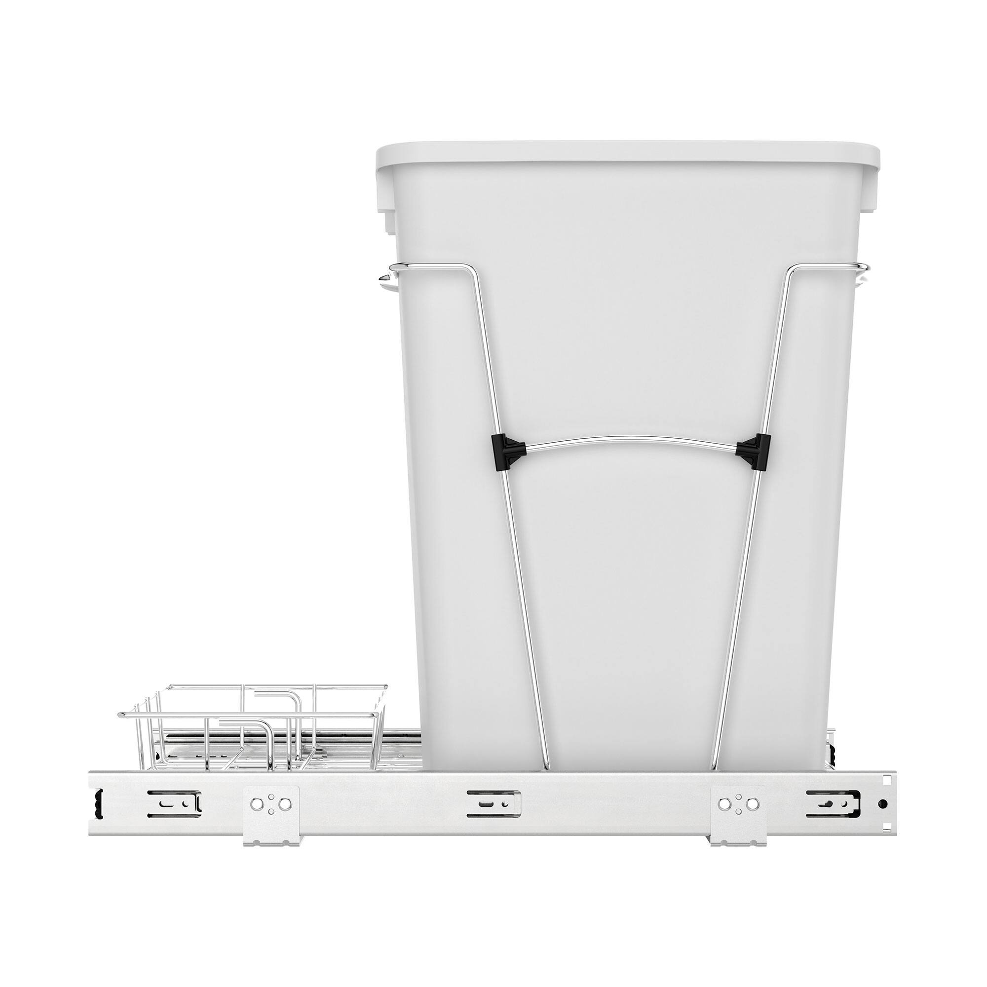 Alt View 7. Rev-A-Shelf - Rev-A-Shelf Pullout Trash Can 35 qt. for Kitchen Cabinets, White, RV-12KD-11C S - White.