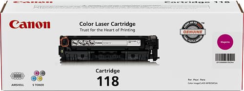 Canon - 118 Toner Cartridge - Magenta - Larger Front