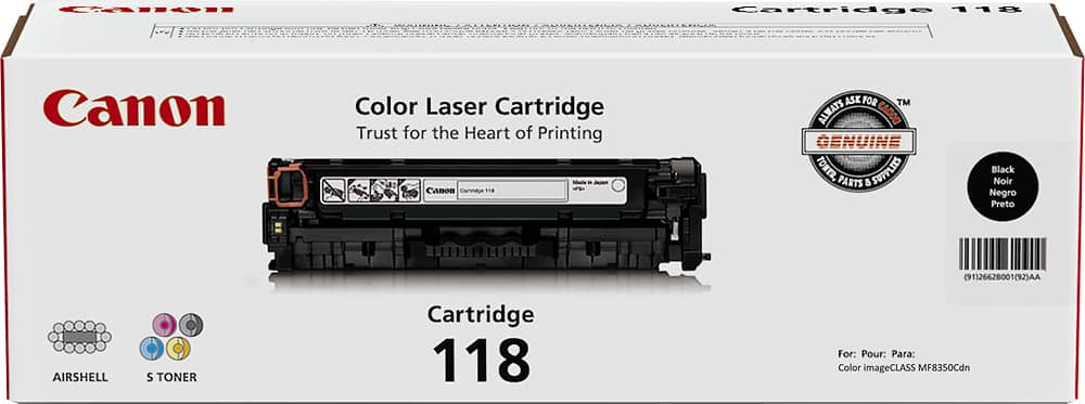 Front. Canon - 118 Toner Cartridge - Black.