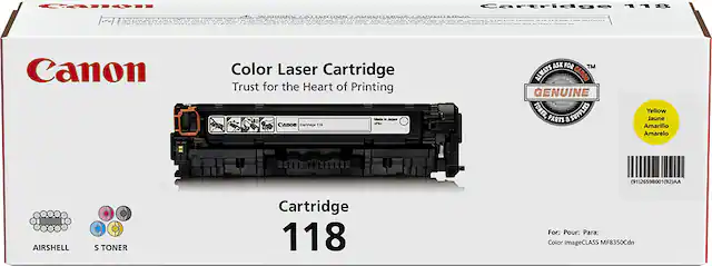 Front. Canon - 118 Toner Cartridge - Yellow.