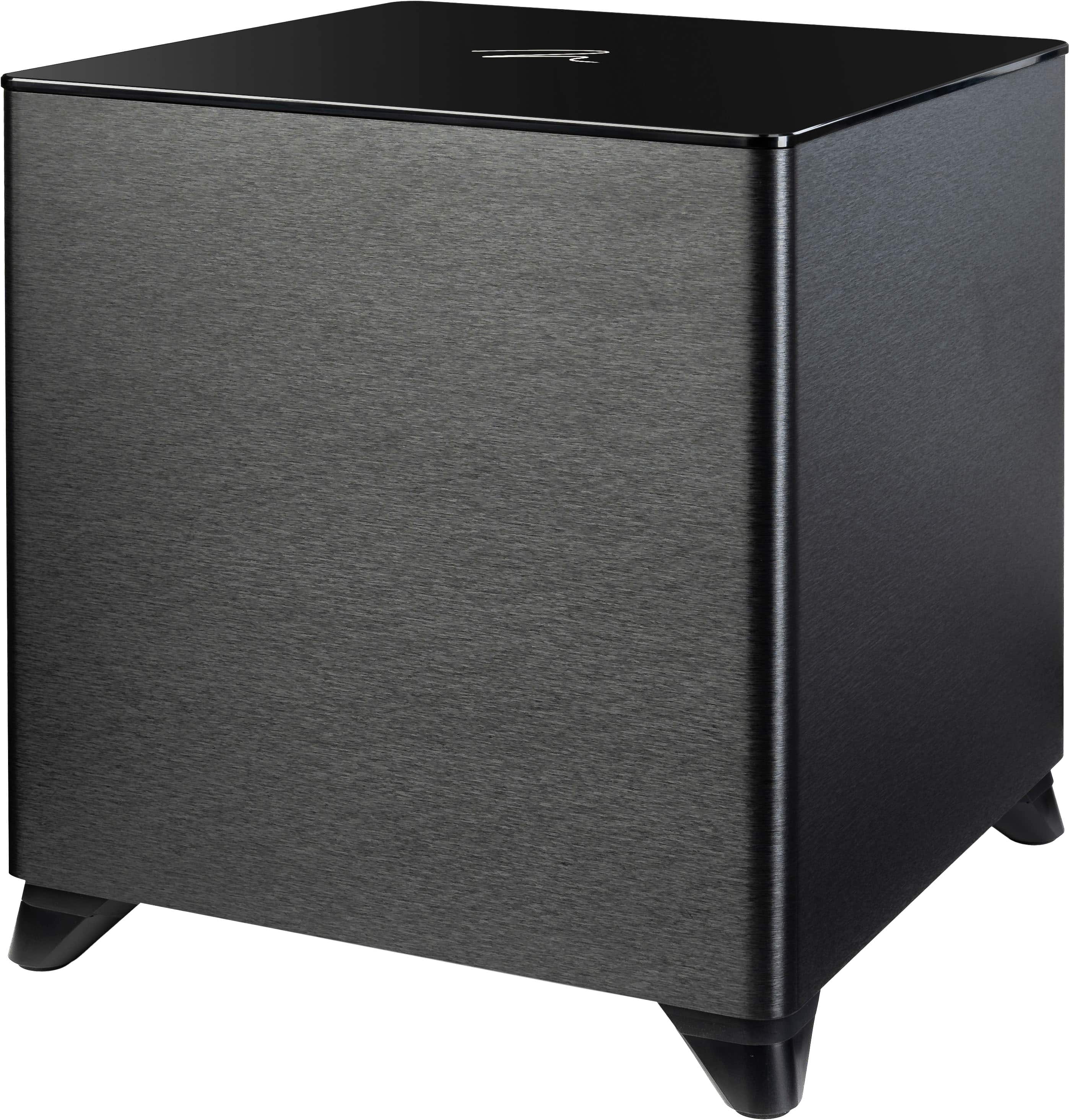 Front. MartinLogan - Dynamo Foundation 12, 12” Sealed, Powered Subwoofer, with Magnitude MT-700 Amplifier, DSP-Optimized, and Wireless Ready - Brushed Black.
