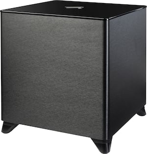 MartinLogan - Dynamo Foundation 12, 12” Sealed, Powered Subwoofer, with Magnitude MT-700 Amplifier, DSP-Optimized, and Wireless Ready - Brushed Black