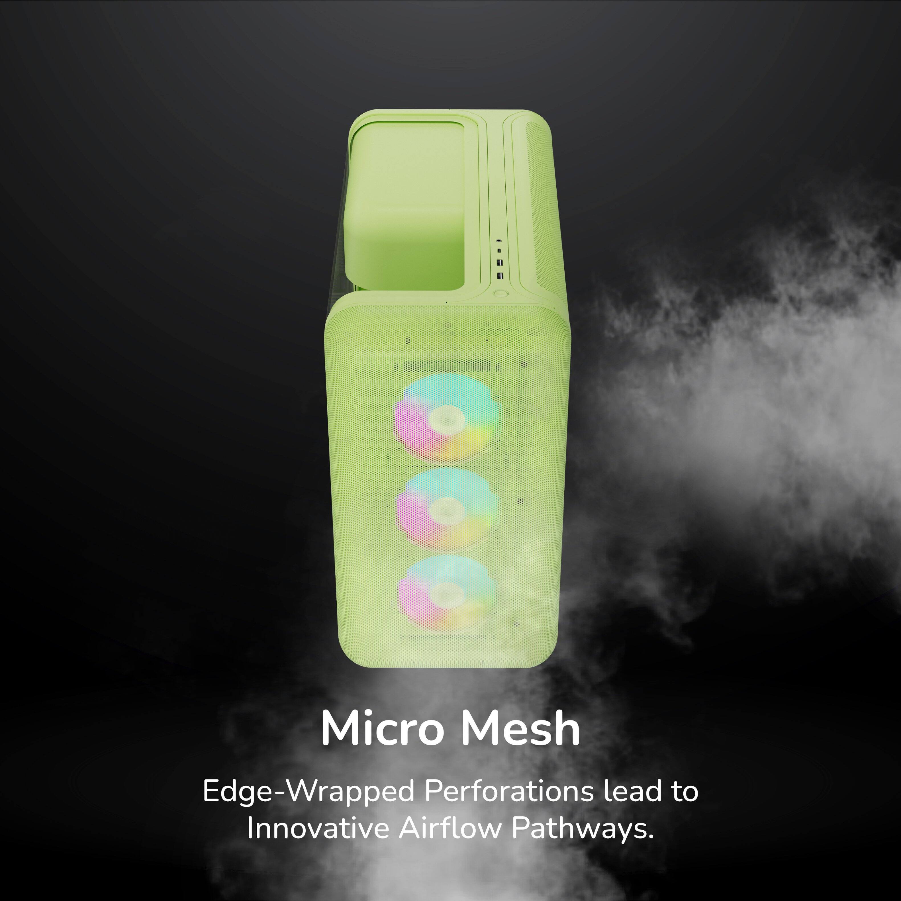 Micro Mesh  
Edge-Wrapped Perforations lead to Innovative Airflow Pathways.