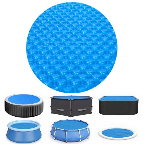 Alt View 3. Winado - 8Mil Solar Pool Cover 21FT Round Solar Blanket-Heavy Duty Solar Pool Cover for Above Ground Swimming Pool, Inground Pool - Blue.