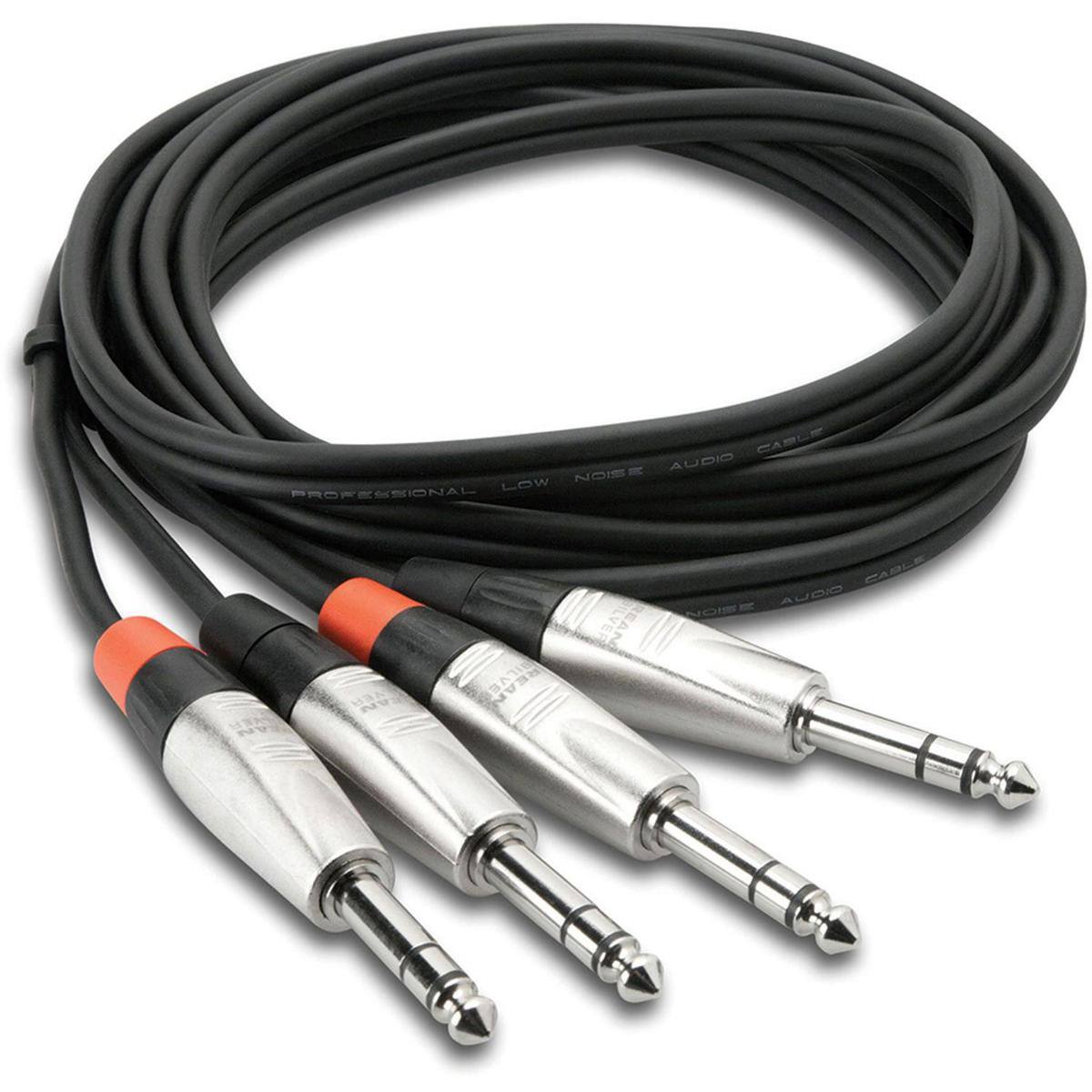 Hosa Technology 2 Pack 20' Pro Stereo Interconnect, Dual 1/4
