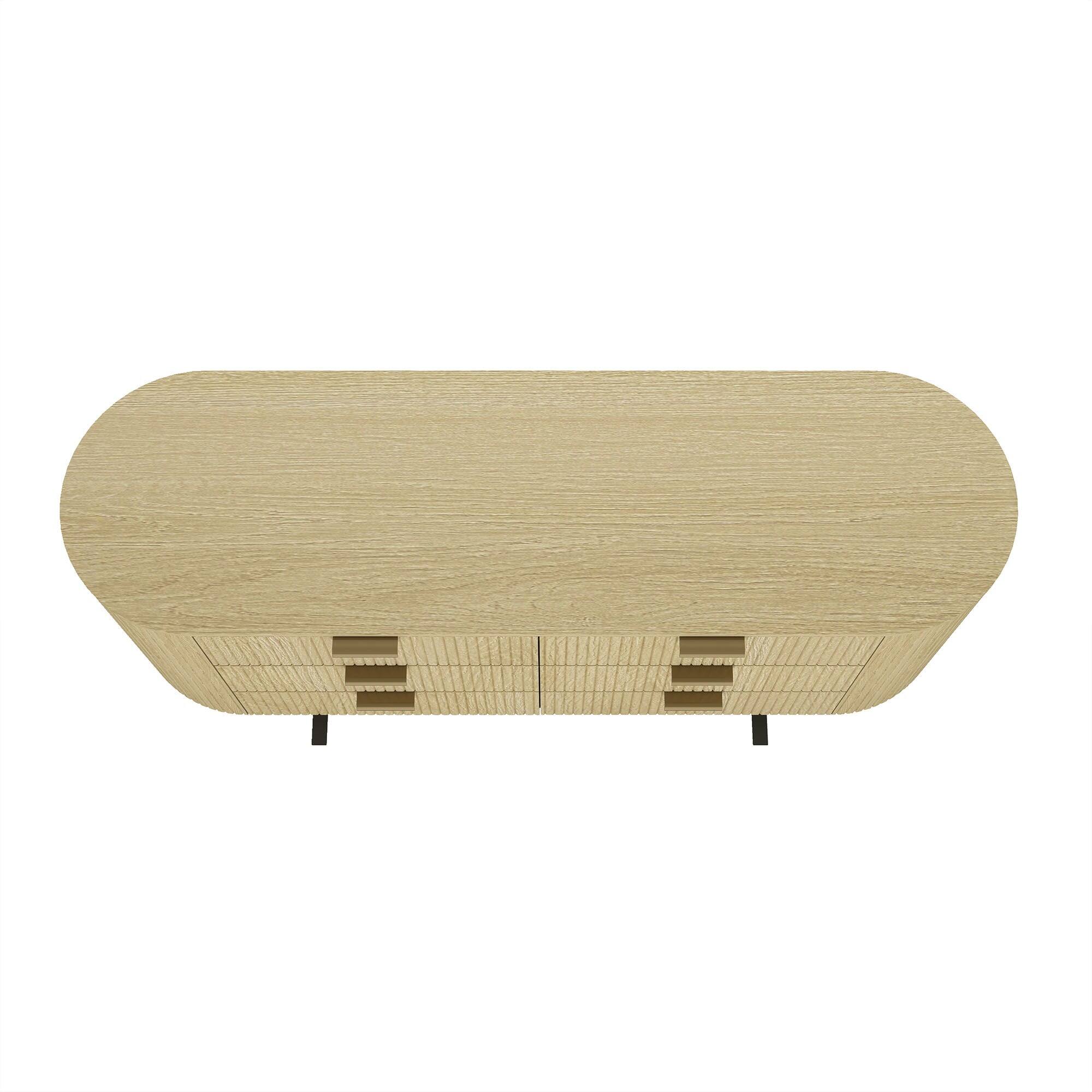 Alt View 5. Manhattan Comfort - Olivia Modern 71" Dresser - Natural Oak.