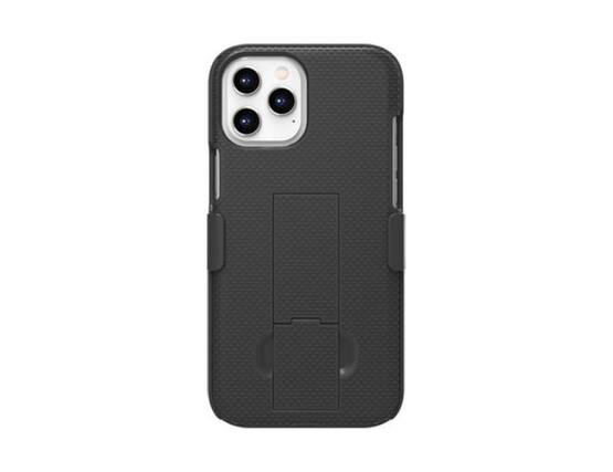 Front. Verizon - Verizon Shell and Holster for 2020 iPhone 5.4-inch - Black.