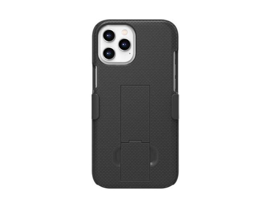Front. Verizon - Verizon Shell and Holster for 2020 iPhone 5.4-inch - Black.