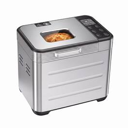 Sweet - Bread Maker Machine 12-in-1 Menu, 3 Loaf Sizes up to 2 lb, 3 Crust Settings, Removable Baking Pan & Kneading Paddle - Silver
